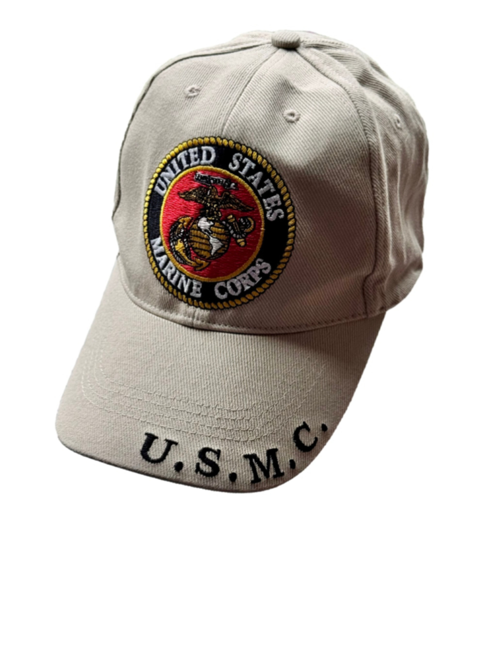 Men's Unbranded USMC Marine Corps Baseball Hat One Size Beige Black
